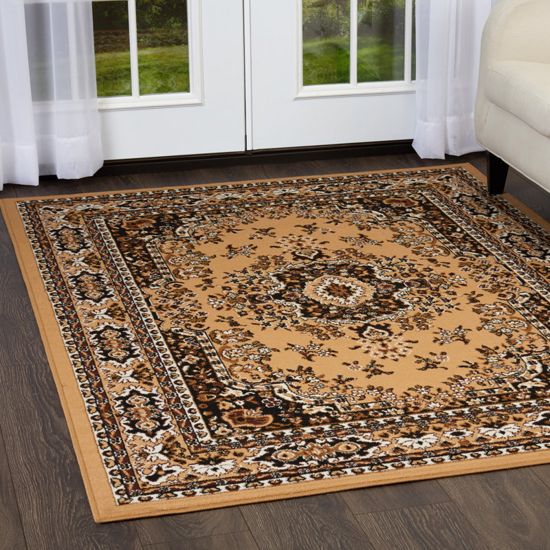 Astoria Grand Rossman Oriental Cream/Brown Area Rug & Reviews Wayfair.ca